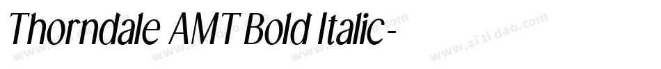 Thorndale AMT Bold Italic字体转换